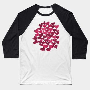 Watercolor melting hearts - viva magenta Baseball T-Shirt